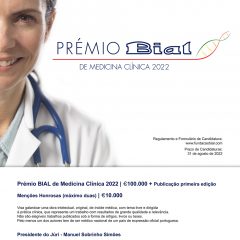 Imagem da notícia: Fundação BIAL abre candidaturas para o Prémio BIAL de Medicina Clínica 2022