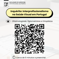 Imagem da notícia: Estudo sobre Interprofissionalismo na Saúde Visual em Portugal – FMUP