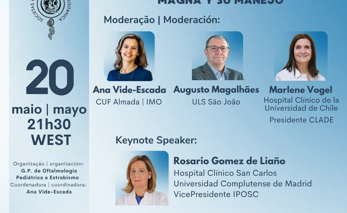 Imagem da notícia: “As Quartas da SPO” debatem estrabismo associado à alta miopia